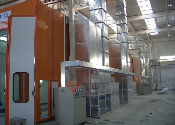 ديزل تدفئة حافلة كاملة Downdraft Spray Booth Middle Door Paint Room